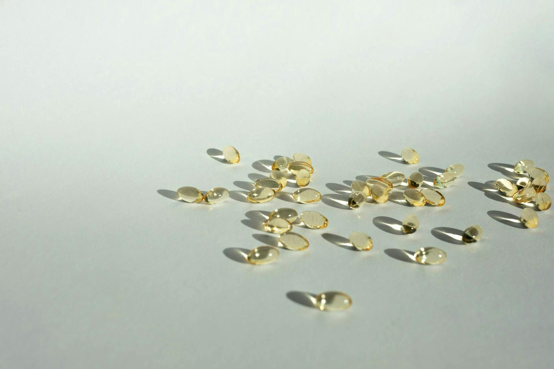 gel capsules lying on flat surface